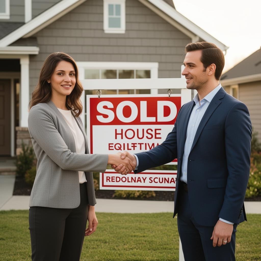 REmedia360 team closing a deal in front of a home
